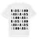 White t-shirt med Ransibodarna ordlek t-shirt