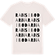 Vintage White t-shirt med Ransibodarna ordlek t-shirt