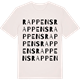 Vintage White t-shirt med Rappens ordlek t-shirt