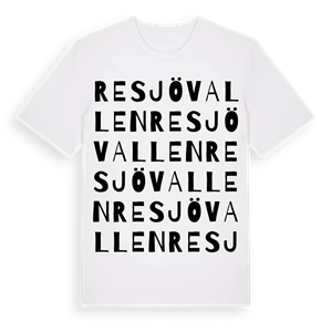 Resjövallen ordlek t-shirt – ekologisk bomull t-shirt från Pinshirt