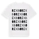 White t-shirt med Rexbo ordlek t-shirt