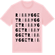 Pink Cotton t-shirt med Ribbygget ordlek t-shirt