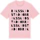 Pink Cotton t-shirt med Riksskidstadion ordlek t-shirt