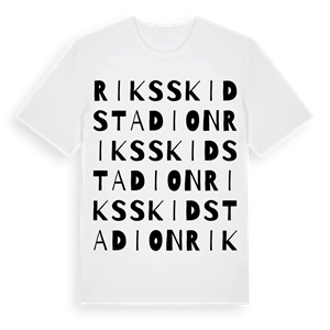 Riksskidstadion ordlek t-shirt – ekologisk bomull t-shirt från Pinshirt