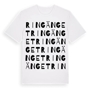 Ringänget ordlek t-shirt – ekologisk bomull t-shirt från Pinshirt