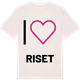 Vintage White t-shirt med Jag älskar Riset t-shirt stort tryck