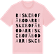 Pink Cotton t-shirt med Riskebo fäbodar ordlek t-shirt