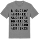 Mid Heather Gray t-shirt med Riskebo fäbodar ordlek t-shirt