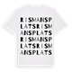 White t-shirt med Rismans plats ordlek t-shirt