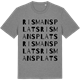 Mid Heather Gray t-shirt med Rismans plats ordlek t-shirt