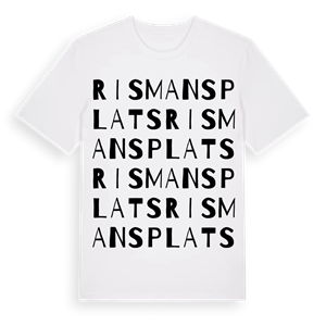 Rismans plats ordlek t-shirt – ekologisk bomull t-shirt från Pinshirt