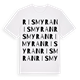 White t-shirt med Rismyran ordlek t-shirt