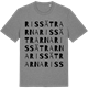 Mid Heather Gray t-shirt med Rissätrarna ordlek t-shirt