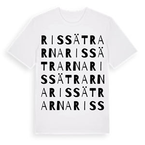 Rissätrarna ordlek t-shirt – ekologisk bomull t-shirt från Pinshirt