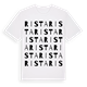 White t-shirt med Rista ordlek t-shirt