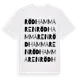 White t-shirt med Rödhammaren ordlek t-shirt