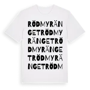 Rödmyränget ordlek t-shirt – ekologisk bomull t-shirt från Pinshirt