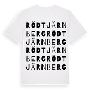Rödtjärnberg ordlek t-shirt – ekologisk bomull t-shirt från Pinshirt