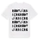 White t-shirt med Rödtjärnberg ordlek t-shirt