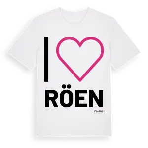 Jag älskar Röen t-shirt stort tryck – ekologisk bomull t-shirt från Pinshirt