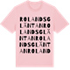 Pink Cotton t-shirt med Rolandsgläntan ordlek t-shirt