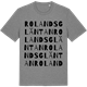 Mid Heather Gray t-shirt med Rolandsgläntan ordlek t-shirt
