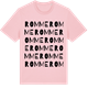 Pink Cotton t-shirt med Romme ordlek t-shirt