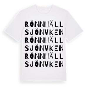 Rönnhällsjön Vken ordlek t-shirt – ekologisk bomull t-shirt från Pinshirt