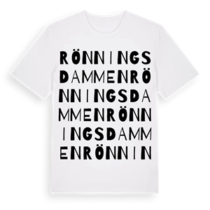Rönningsdammen ordlek t-shirt – ekologisk bomull t-shirt från Pinshirt
