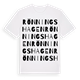 White t-shirt med Rönningshagen ordlek t-shirt