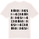 Vintage White t-shirt med Rönningshagen ordlek t-shirt