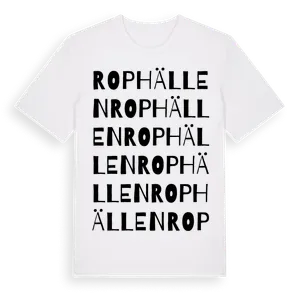 Rophällen ordlek t-shirt – ekologisk bomull t-shirt från Pinshirt
