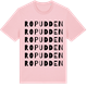 Pink Cotton t-shirt med Ropudden ordlek t-shirt
