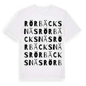 Rörbäcksnäs ordlek t-shirt – ekologisk bomull t-shirt från Pinshirt