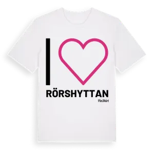 Jag älskar Rörshyttan t-shirt stort tryck – ekologisk bomull t-shirt från Pinshirt