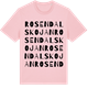 Pink Cotton t-shirt med Rosendalskojan ordlek t-shirt