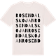 Vintage White t-shirt med Rosendalskojan ordlek t-shirt