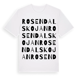 Rosendalskojan ordlek t-shirt – ekologisk bomull t-shirt från Pinshirt