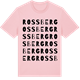 Pink Cotton t-shirt med Rossberg ordlek t-shirt