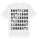 White t-shirt med Rostberg ordlek t-shirt