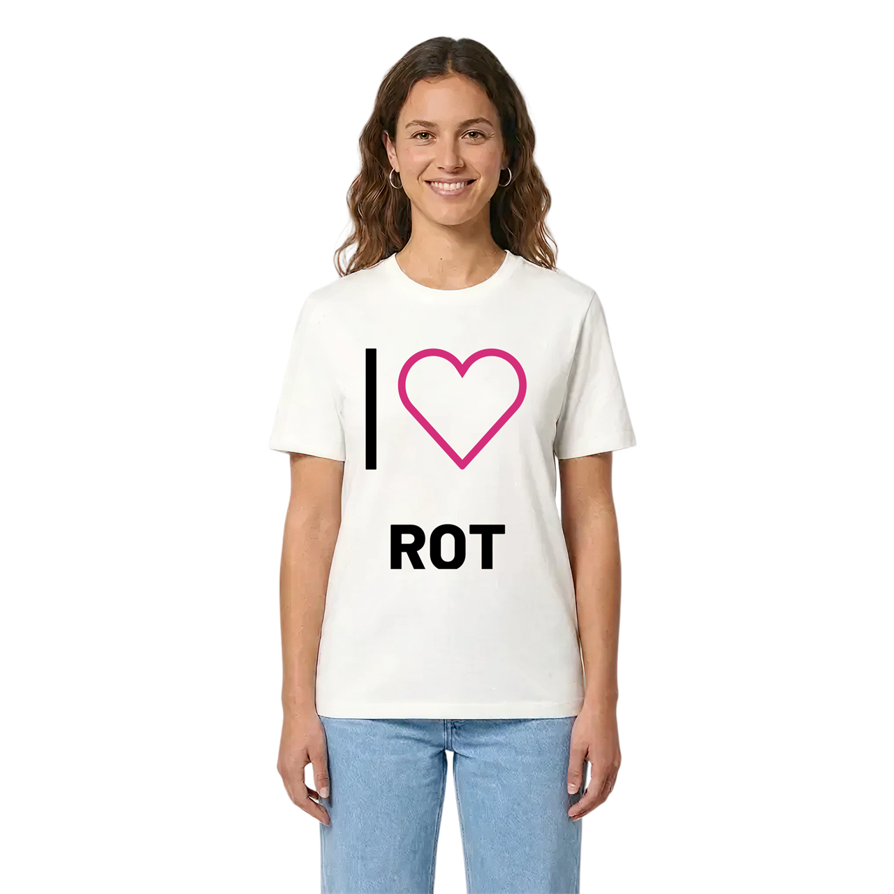 Jag älskar Rot t-shirt stort tryck i miljö