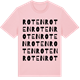Pink Cotton t-shirt med Roten ordlek t-shirt