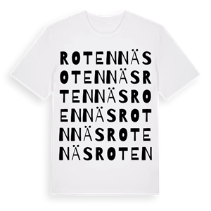 Rotennäs ordlek t-shirt – ekologisk bomull t-shirt från Pinshirt