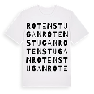 Rotenstugan ordlek t-shirt – ekologisk bomull t-shirt från Pinshirt