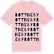 Pink Cotton t-shirt med Rottneby ordlek t-shirt