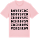 Pink Cotton t-shirt med Rovsveden ordlek t-shirt