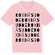 Pink Cotton t-shirt med Roxnäs udde ordlek t-shirt