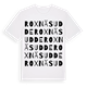 White t-shirt med Roxnäs udde ordlek t-shirt