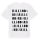 White t-shirt med Rullbodarna ordlek t-shirt
