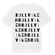 White t-shirt med Rullviken ordlek t-shirt
